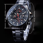 Three Dial Calendar Stainless Steel Men Mechanical Automatic Wristwatches Top Brand Luxury Military Sport Male Clock