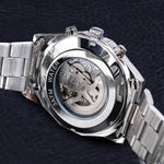 Stainless Steel Waterproof Mens Skeleton Watches Luxury Transparent Mechanical Sport Men Wristwatches