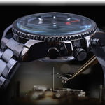 Three Dial Calendar Stainless Steel Men Mechanical Automatic Wristwatches Top Brand Luxury Military Sport Male Clock